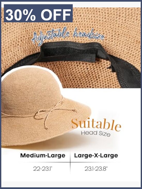 Foldable Packable Sun Hat with Wide Brim